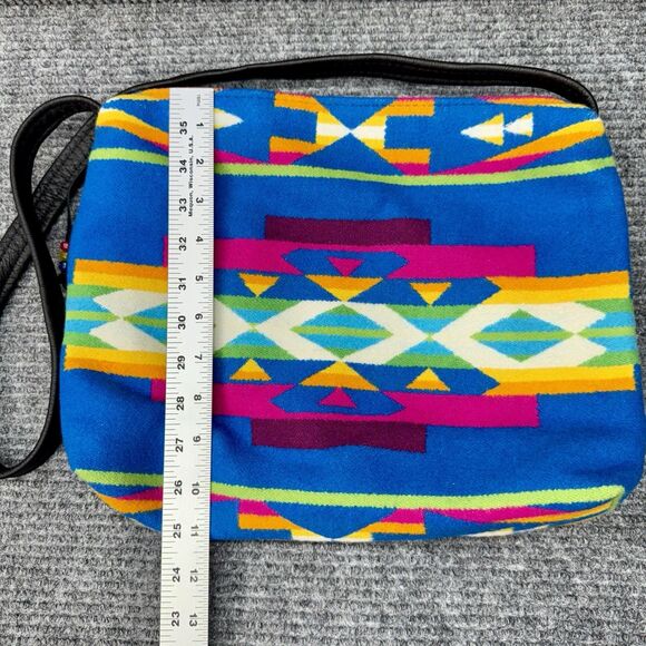 Timberline Ltd Pendleton Drum Blanket Shoulder Bag Purse Multicolor Aztec Wool - Picture 4 of 11